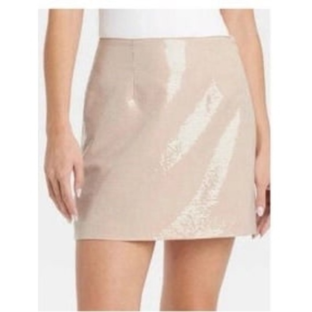 NEW A New Day Women's Tan Sequin A Line Mini Skirt, Size 14